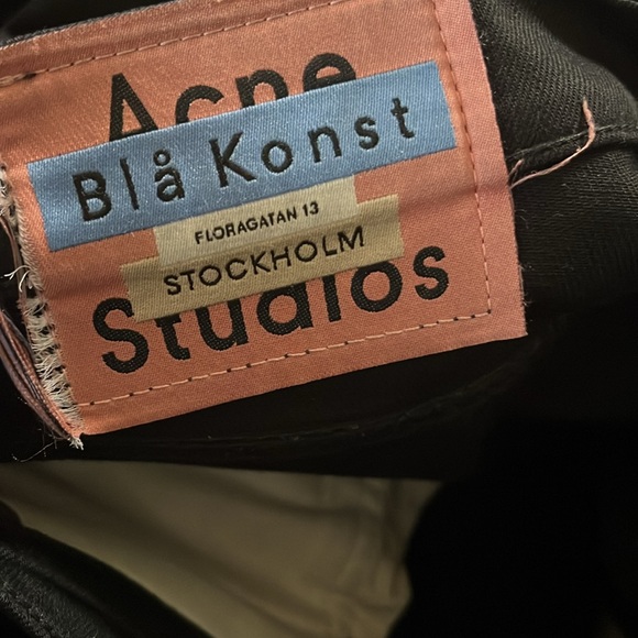 Acne Studios Bla Konst Max Stay Black Slim Fit Denim Jeans - Picture 2 of 9